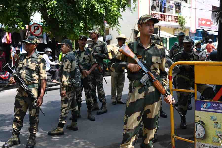 Route March by BSF personnel’s at vyalikaval