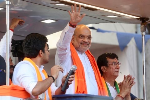 Union Home Minister Amit Shah road show in Bengaluru